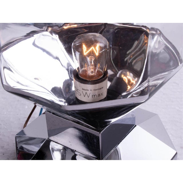 Cubist Chrome Flush Mounts or Sconces by Motoko Ishii for Staff, 1970s, Set of 9 For Sale - Image 6 of 9