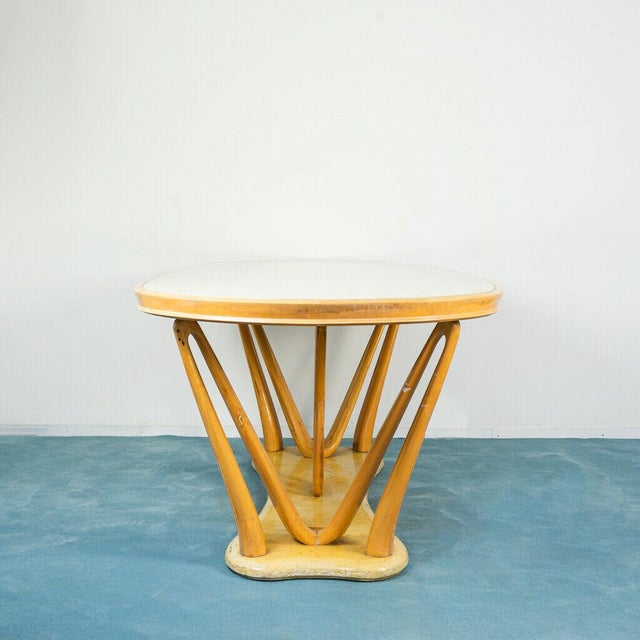 Dining Table & Chairs Set in the Style of Vittorio Dassi, 1940s, Set of 7 For Sale - Image 3 of 13