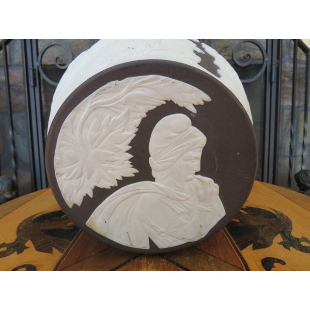 Antique Wedgwood Black Jasperware 10" Portland Vase Peleus & Thetis Phrygian Cap For Sale - Image 15 of 18