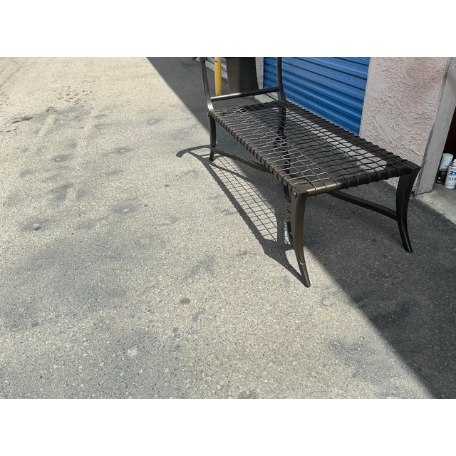 Klismos-Style Chaise Lounge With Expresso Finish For Sale - Image 11 of 13