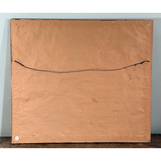 Blue Vintage Nautical Oil Painting of Tall Ship Under Full Sail by Michael Costello of Provincetown For Sale - Image 8 of 8