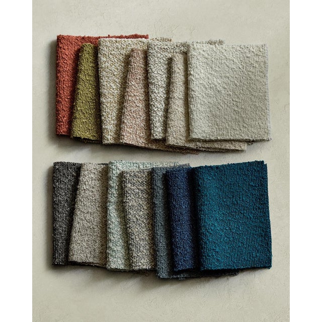 A boucle for outdoors Elio comes in various colours including two-tone designs that add a subtle depth to the texture....