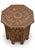 19th Century Antique Middle Eastern Octagonal Carved Side Table with Brass Inlay, 1890s For Sale - Image 5 of 8
