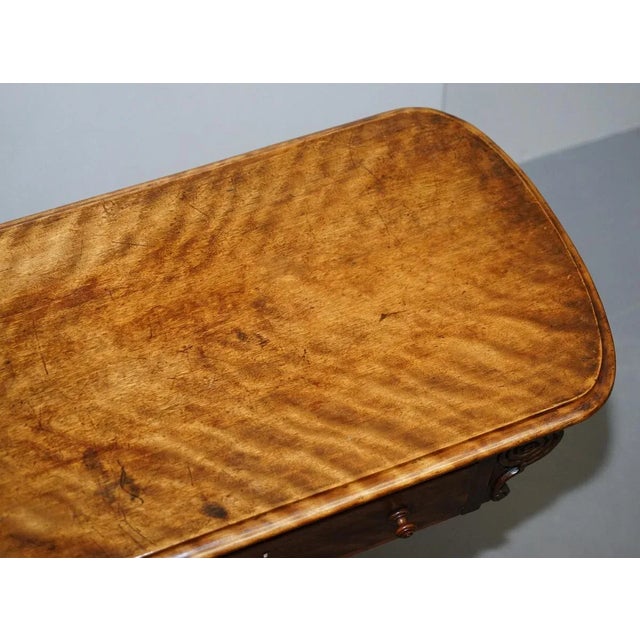 Early Victorian Walnut Side Table with Ornately Carved Base & Legs For Sale - Image 6 of 18