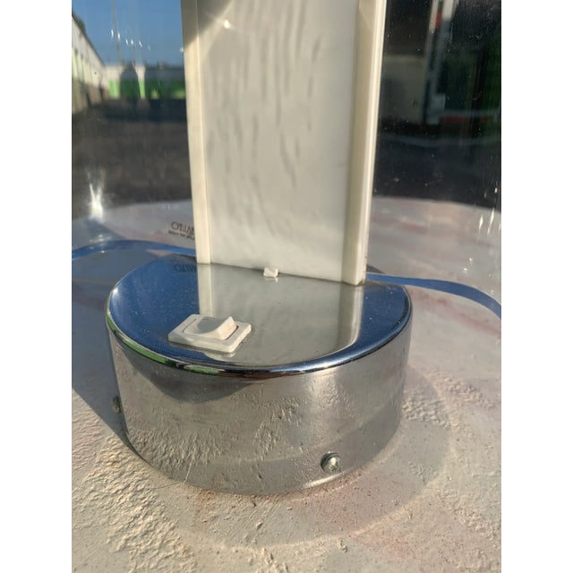 Metal Atomic Space Age Lucite Chrome Vanity Mirror For Sale - Image 7 of 10