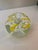 1970s Yellow and White Floral Paperweight For Sale - Image 4 of 6