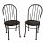 Vintage Woodward Wrought Iron Cafe Chairs - Set of 2 For Sale