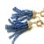 14k Yellow Gold Natural Ceylon Sapphire & Diamond Pavé Tassel Earrings 32 Ct, Pair For Sale - Image 10 of 10