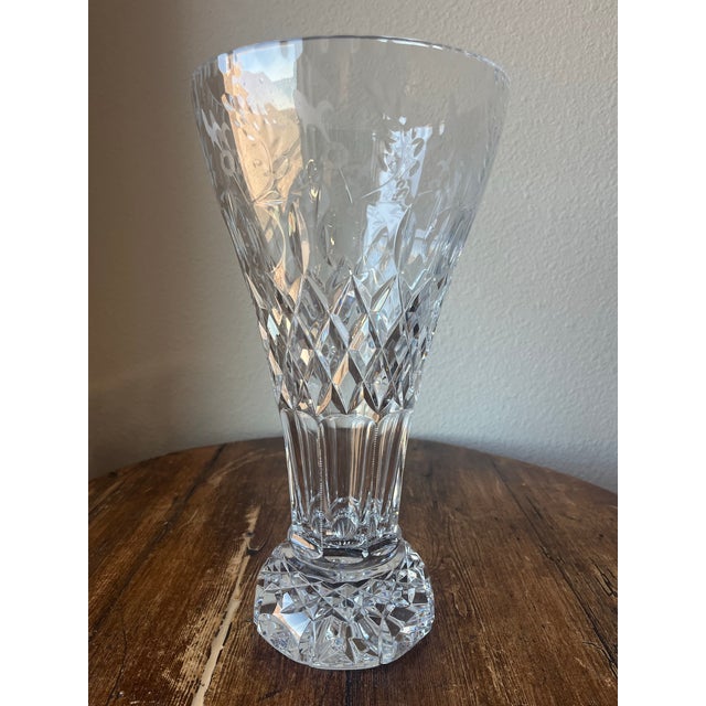Late 20th Century Rogaska Crystal Gallia Pattern Vase For Sale - Image 4 of 12