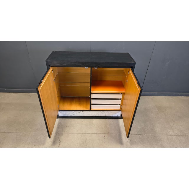 Brutalist Black Bar Cabinet, 1970s For Sale - Image 6 of 12