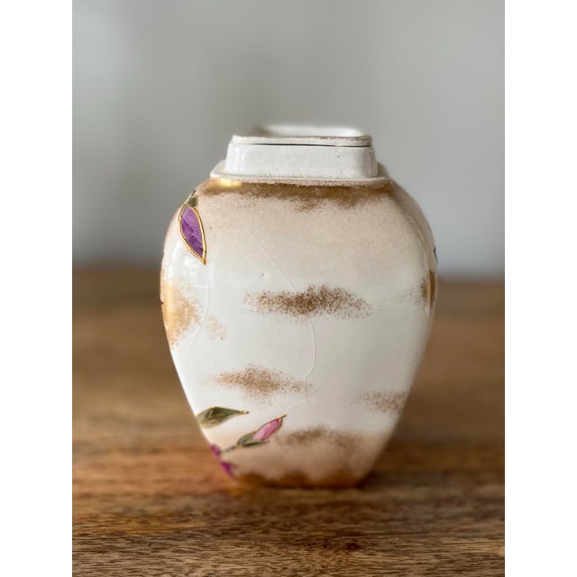 Antique German Hand-Painted Petite Lidded Urn For Sale - Image 4 of 12