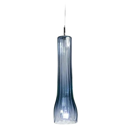 Curve Pendant Light from the Flashlight Collection in Steel Blue For Sale
