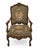 Ornate French Louis XV–Style Carved Wood Armchair With Floral Tapestry Upholstery For Sale - Image 4 of 15