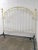White Painted Wrought-Iron & Brass & Queen Bedframe For Sale - Image 11 of 13