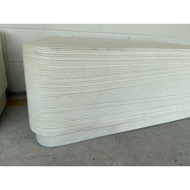 Organic Modern Indoor/Outdoor Concrete and Sand Cocktail Tables Set of 2 For Sale In Atlanta - Image 6 of 6