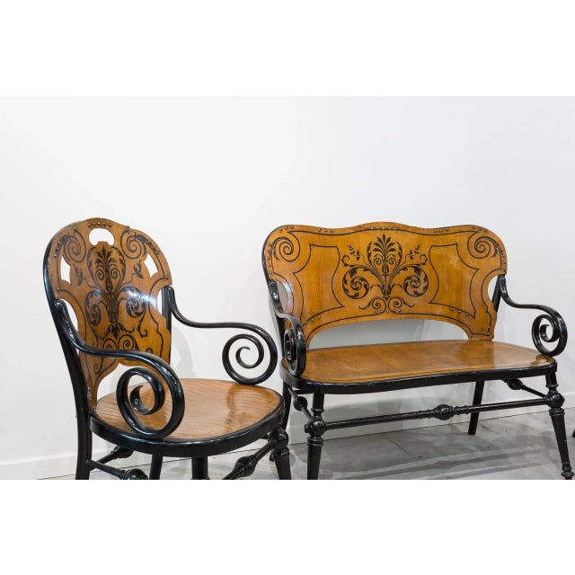 Antique Tresillo Living Room Set, Set of 3 For Sale - Image 5 of 7