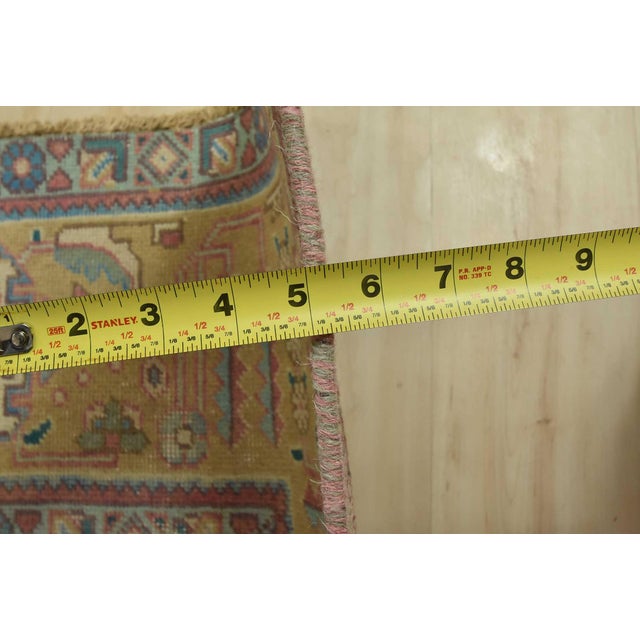 Tabriz Rug 9’8” X 12’8” Pink Wool Vintage Distressed Hand-Knotted Carpet For Sale - Image 13 of 15