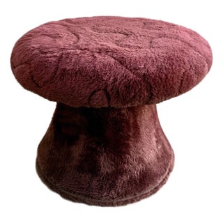 1970s Vintage Brown Mushroom Footstool/Ottoman For Sale