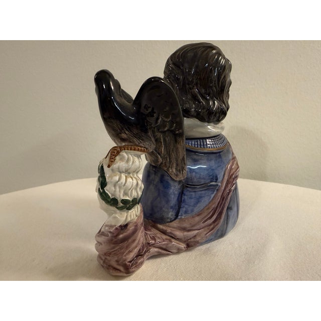 Fitz and Floyd 1990s Fitz and Floyd Edgar Allan Poe Character Jug With Raven – Literary Figural Pitcher For Sale - Image 4 of 9