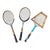Set of 3 Vintage Wooden Tennis Rackets - Tad Imperial, Spalding Pancho Gonzales Signature & Doris Hart Signature + Original Press | Circa 1955–1969 For Sale