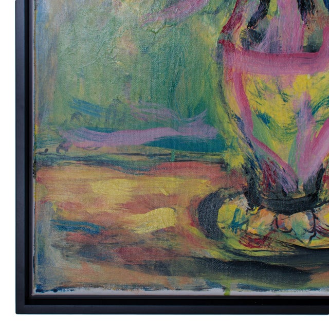 Abstract Abstract Oil Painting on Canvas, "Yellow Peonies" by Suzanne McCullough Plowden For Sale - Image 3 of 4