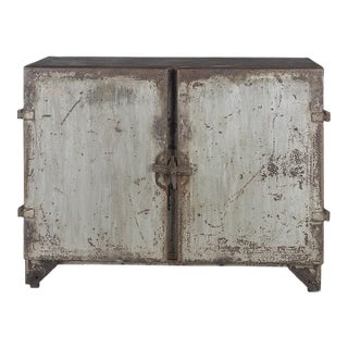 Vintage British Colonial Metal Document Cabinet For Sale