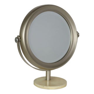 Table Mirror in Metal and Marble For Sale