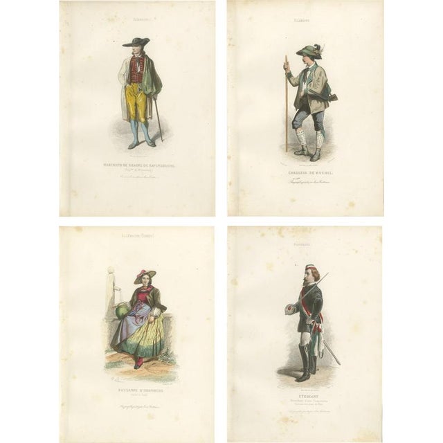 German and Bavarian Folk Costume, 1850, Engraving For Sale - Image 9 of 9