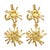 Kenneth Jay Lane Designer Gold Swarovski Crystal Starburst Drop Post Earrings, A Pair For Sale - Image 9 of 11