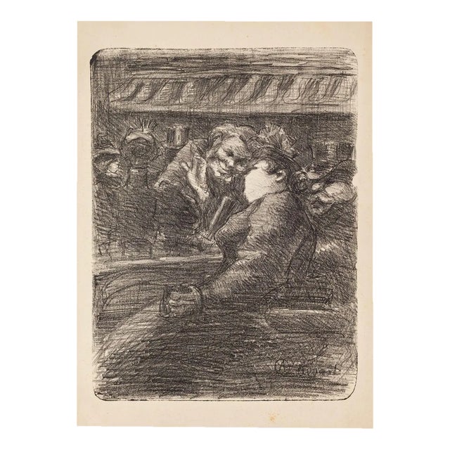 Adolphe Albert, Conversation, Lithograph, 20th Century For Sale
