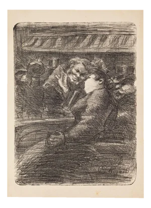 Adolphe Albert, Conversation, Lithograph, 20th Century