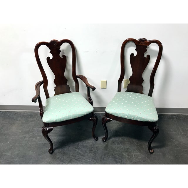 Thomasville Mahogany Collection Queen Anne Shell Dining Chairs Set of