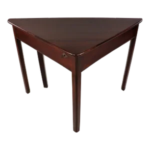 Circa 1760 English George III Folding Handkerchief Tuckaway Corner Table