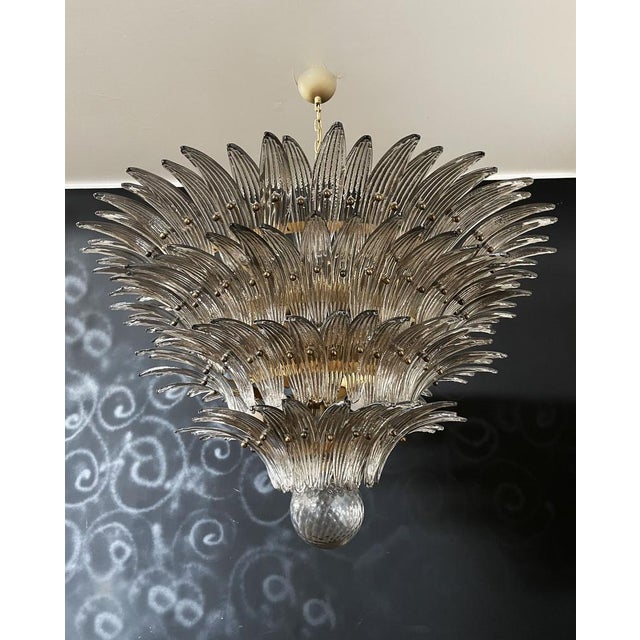 Palmette Ceiling Light with Smoked Glasses, 1990s For Sale - Image 11 of 18