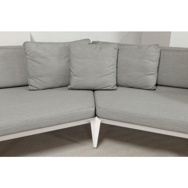 Brown Jordan Richard Frinier for Brown Jordan Still Collection Angled Outdoor Sofa For Sale - Image 4 of 8