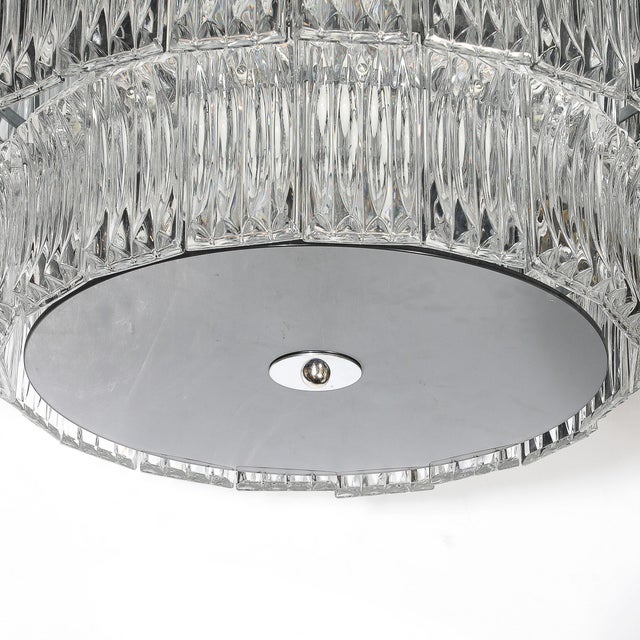 Mid-Century 2-Tier Transparent Murano Glass Flush-Mount W/ Smoked Glass Diffuser For Sale - Image 12 of 12