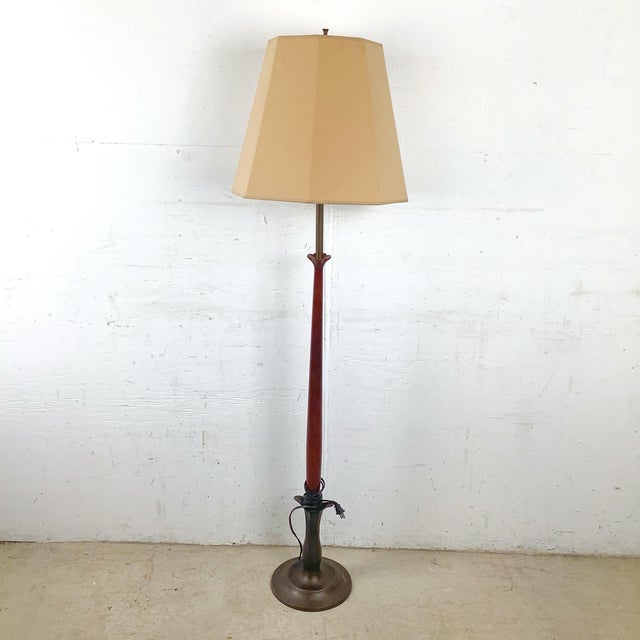 Vintage Modern Sculptural Walnut Floor Lamp in the Style of Laurel Lamp Company For Sale - Image 11 of 12
