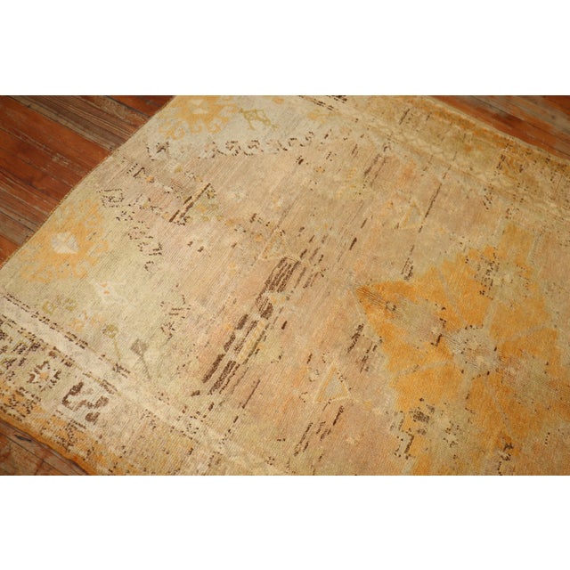Antique Gold Turkish Oushak Rug - 5'3" x 6'6" For Sale - Image 9 of 12