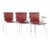 Hiroyuki Toyoda for Icf Mid Century Leather and Chrome Dining Chairs - Set of 6 For Sale