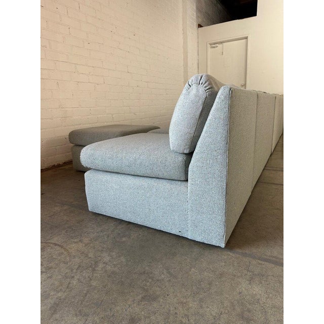 Early 20th Century Vintage Modular Sectional in Blue Chairish