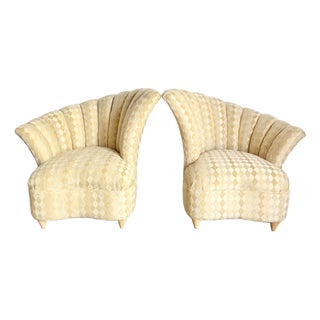 Postmodern Ascending Clam Shell Lounge Chairs - A Pair For Sale