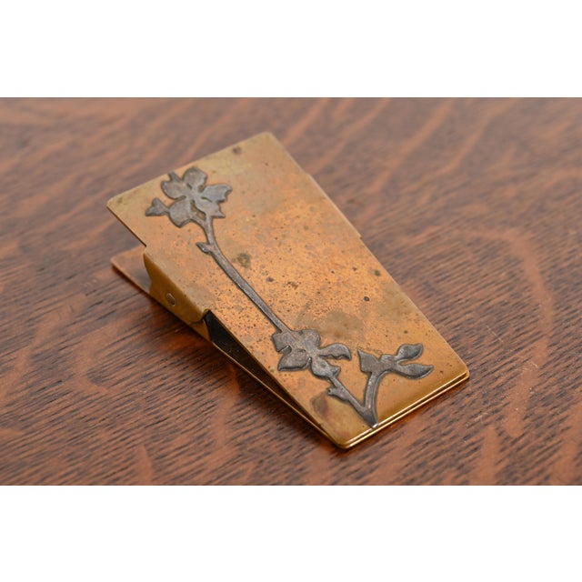 Heintz Arts & Crafts Sterling Silver on Bronze Paper Clip For Sale - Image 11 of 11