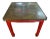 Chinese Lacquered Table With Etched Bronze Top For Sale