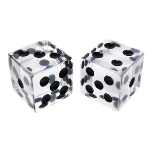 Pair of Vintage Large Lucite Dice
