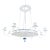 Vintage Handmade White and Blue Iron 8-Light Pendant Chandelier For Sale