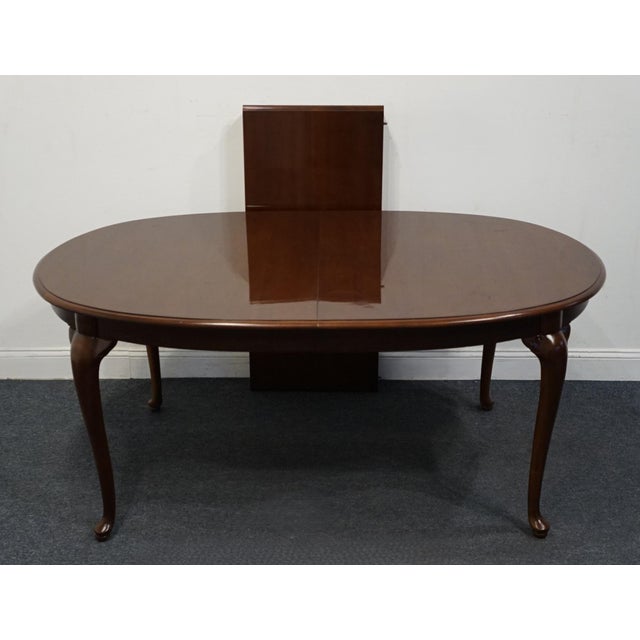 Thomasville Furniture Collectors Cherry Collection 88" Oval Dining Table 10121-752 For Sale - Image 9 of 11