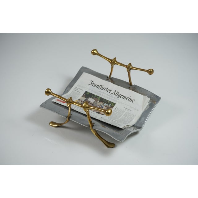 Vintage Sculptural Newspaper Rack by David Marshall, 1980s For Sale - Image 11 of 15