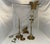 Early 20th Century Antique Brass Butterfly Candlestick Holders: Oriental Floral Etched Decor For Sale - Image 5 of 10