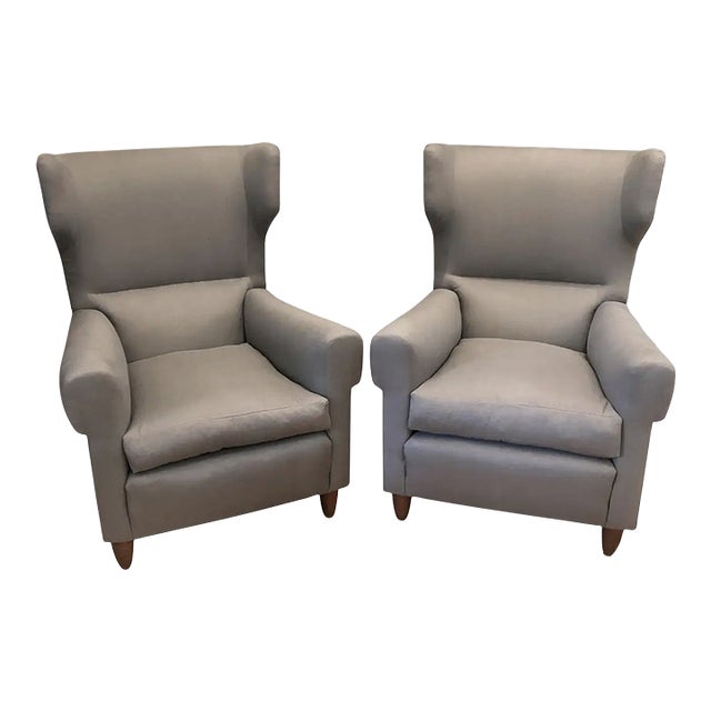 Vintage Pair of Gio Ponti Style Armchairs For Sale