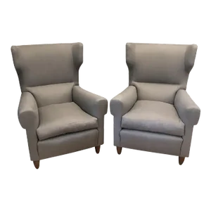 Vintage Pair of Gio Ponti Style Armchairs